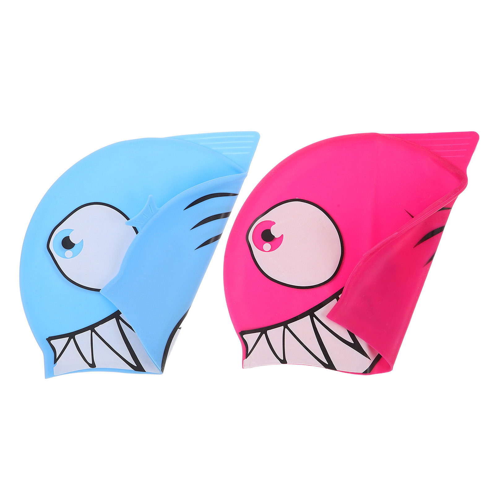 Swim Hat Silicone - 2Pcs Children Silicone Swim Caps Cartoon