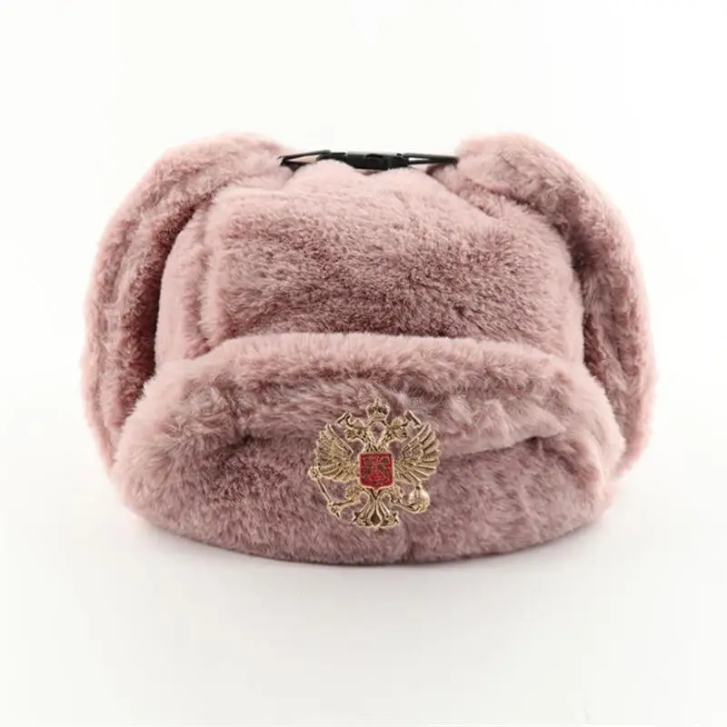 Trapper Hat Ear Flap - Soviet Badge Ushanka Men&Women Bomber Hats