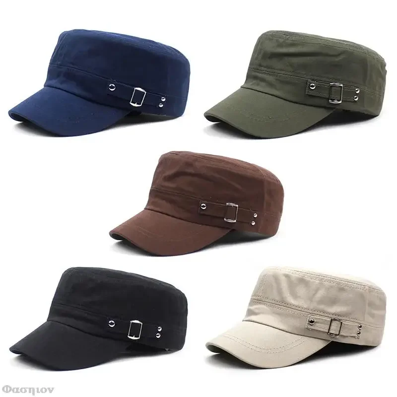 Snapback Hat Flat - Army Cap Men Women Pure Color