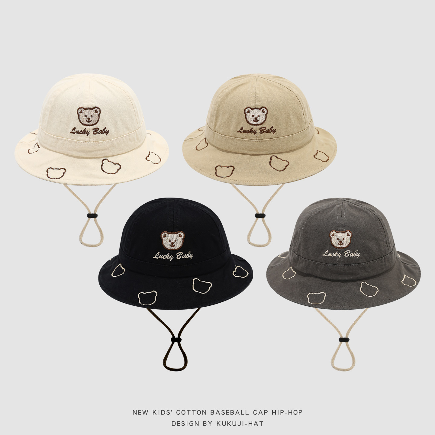 2026 Cute Cartoon Bear Baby Bu - Bucket Hat Cotton review and price