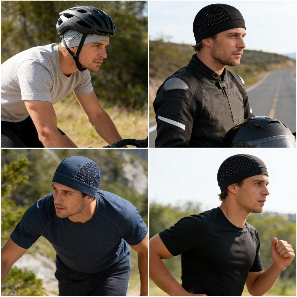 Casual Thin Mesh Skull Beanie  - Skull Cap Helmet Liner review and price
