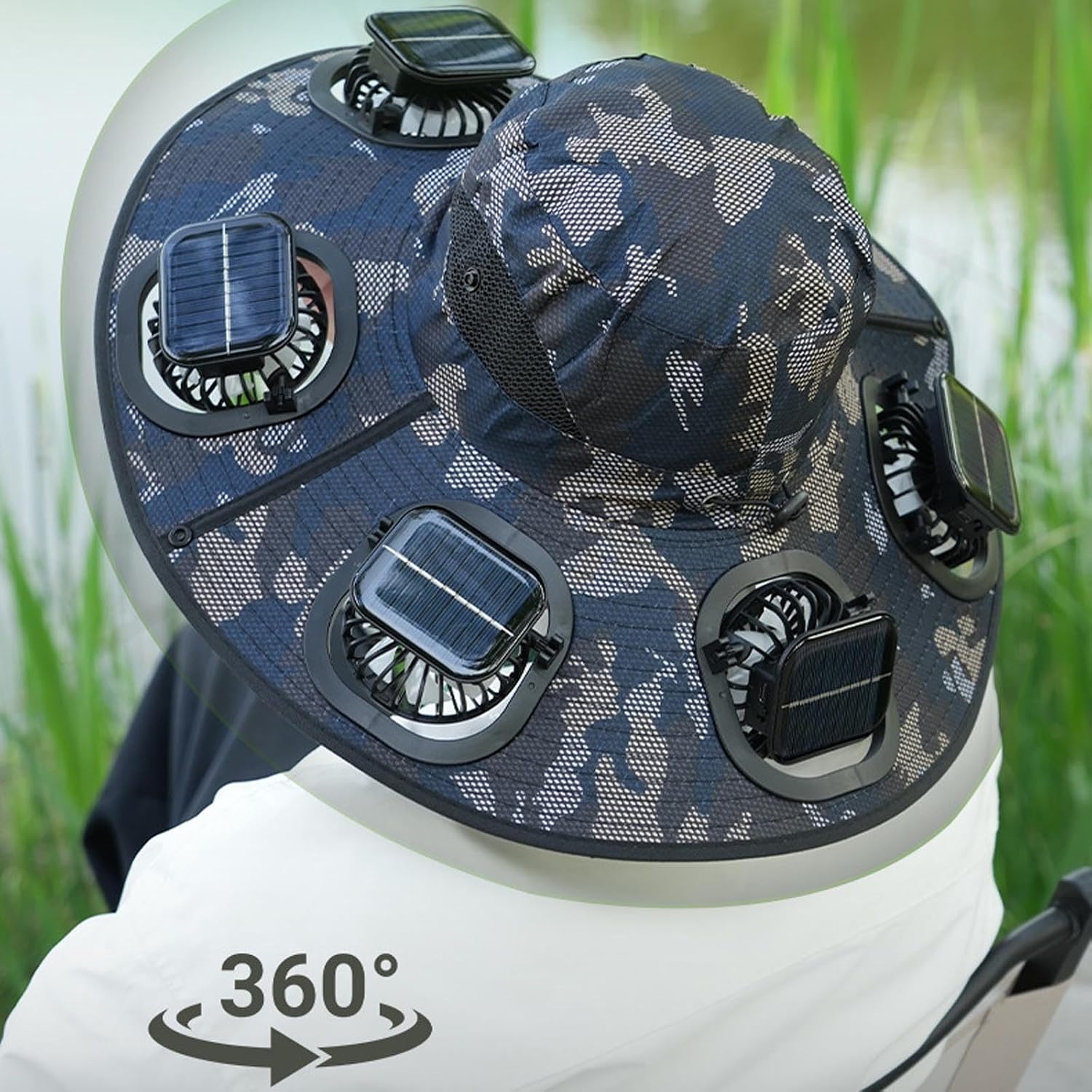 Hot 6 Fans Solar Fan Hat Breat - Sun Hat Wide Brim review and price