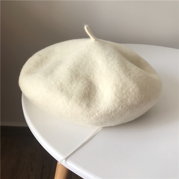 Simple Autumn Winter Hat 100%  - Beret French Wool review and price