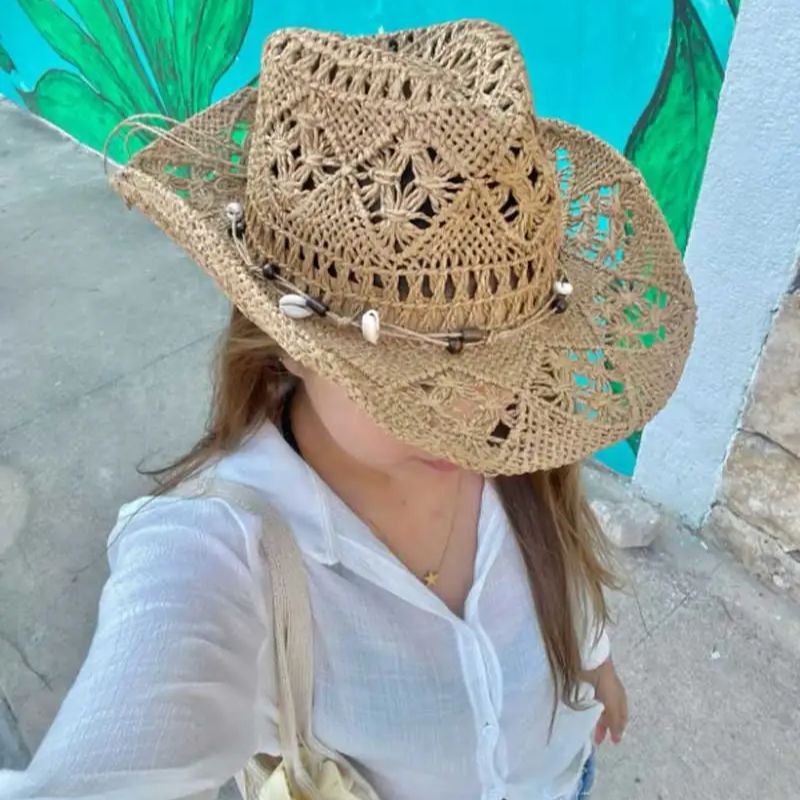 Summer Straw Hat Beach Women M - Cowboy Hat Straw review and price