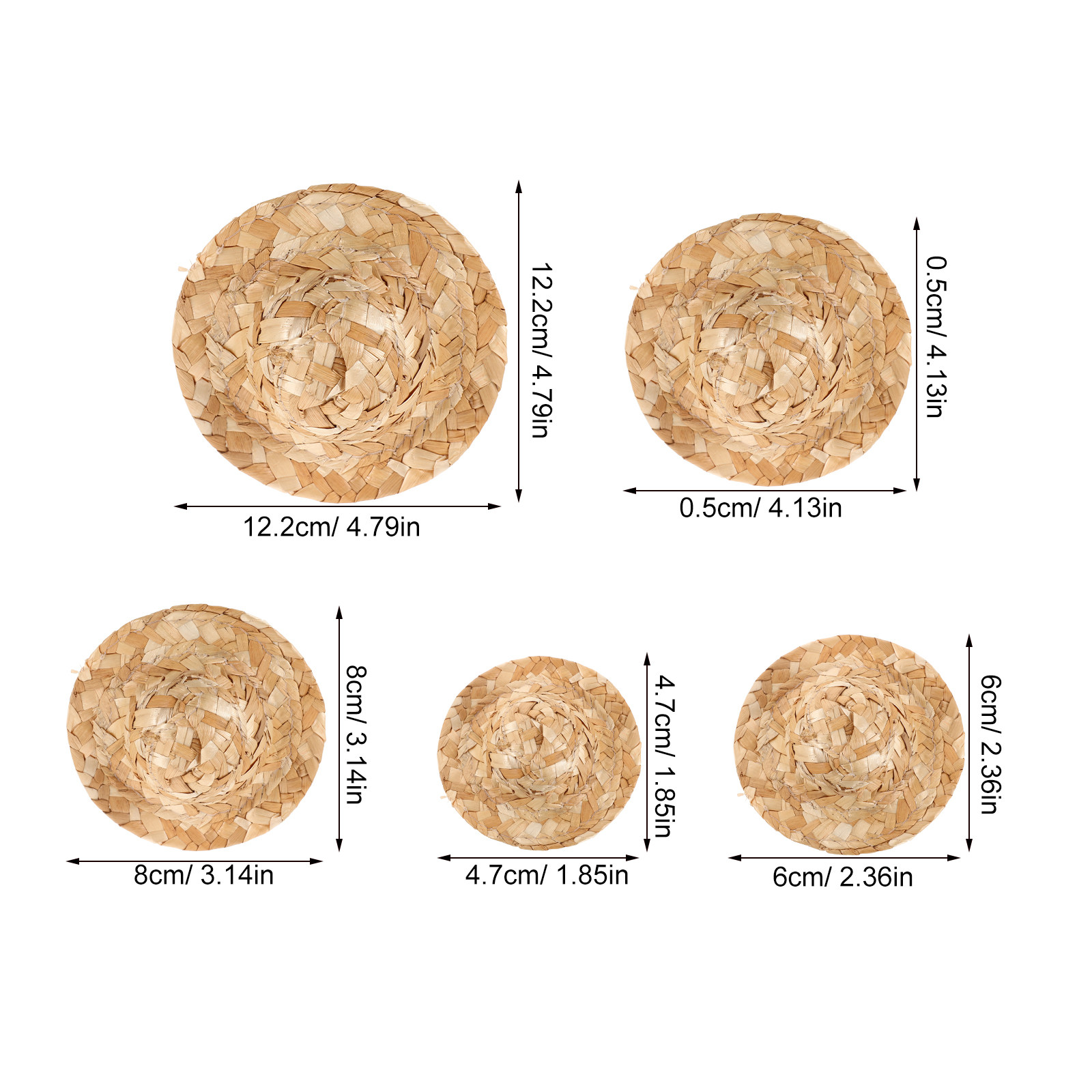 10Pcs Miniature Straw Hats Wov - Cowboy Hat Straw review and price