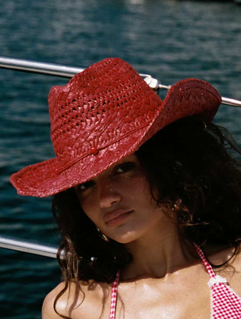Cowboy hat red hand-painted su - Cowboy Hat Straw review and price