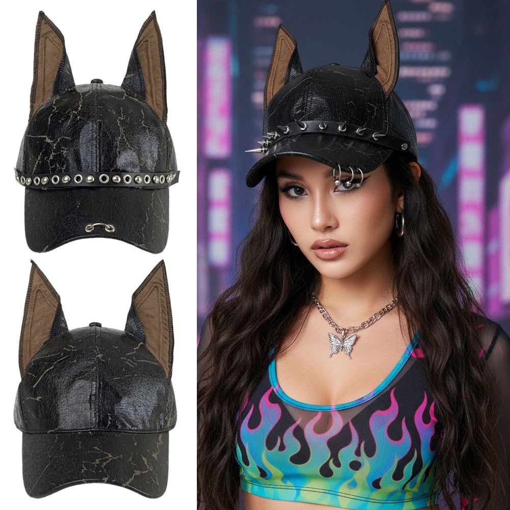 Fashion Punk Doberman Dog Ears - Baseball Cap Structured review and price