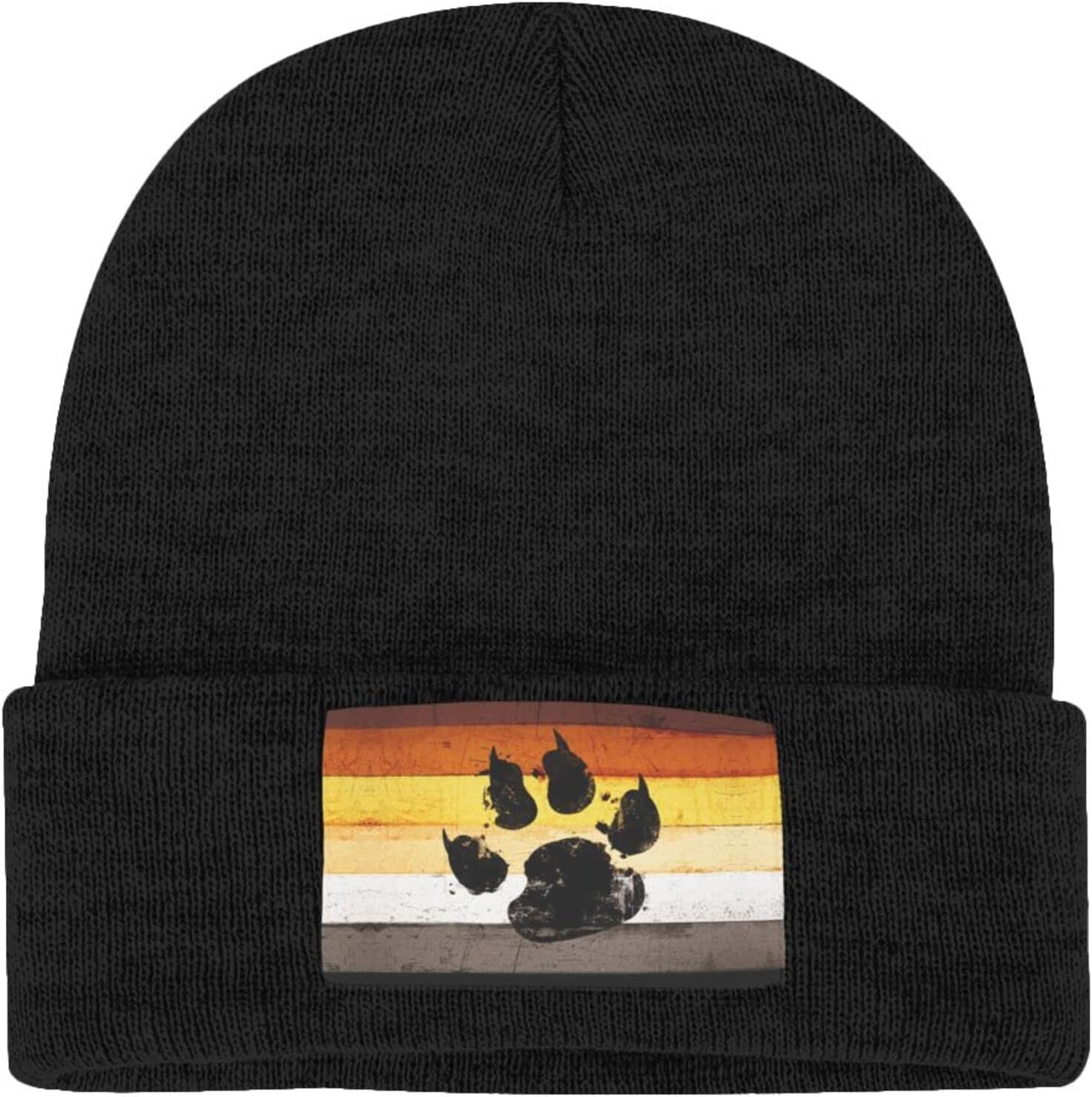Gay Flag Bear paw LGBT Knit Be - Beanie Cuffed Knit review and price