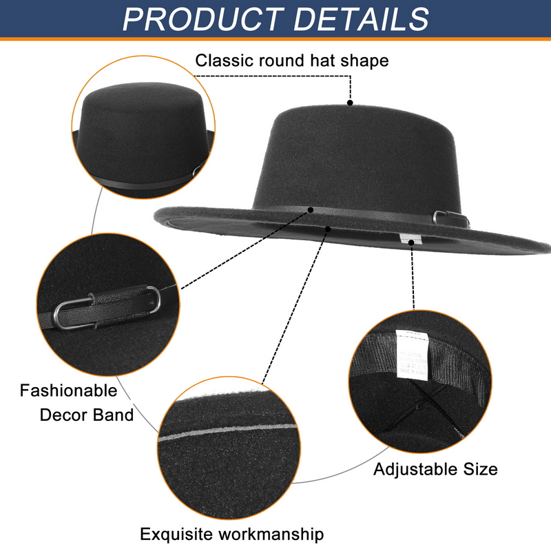 Elegant Wide Brim Fedora Hat f - Fedora Hat Wool review and price