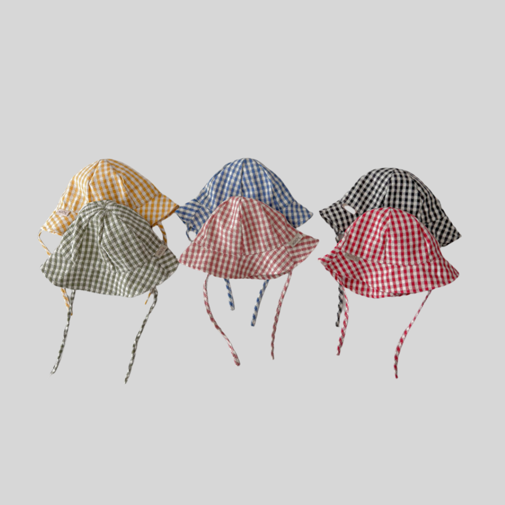 Ins Style Plaid Baby Bucket Ha - Bucket Hat Cotton review and price